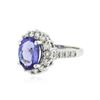 Image 2 : 14KT White Gold 5.91 ctw Tanzanite and Diamond Ring