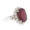 Image 2 : 14KT White Gold 11.87 ctw Ruby and Diamond Ring