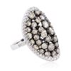 Image 2 : 14KT White Gold 3.79 ctw Diamond Ring