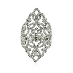 14KT White Gold 0.93 ctw Diamond Ring