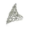Image 2 : 14KT White Gold 0.93 ctw Diamond Ring