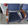 Image 2 : 4 Blue Padded Arm Chairs - 4 Times the Money