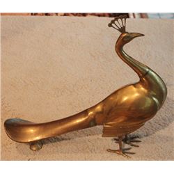 SOLID BRASS PEACOCK