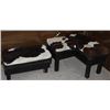 Image 1 : 2 PIECE COW HIDE CUSHIONED BENCHES