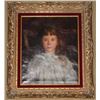 Image 1 : ENGLISH VICTORIAN OIL ON CANVAS OF "FRECKLED GIRL"