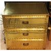 Image 1 : 3 DRAWER BRASS NIGHT TABLE