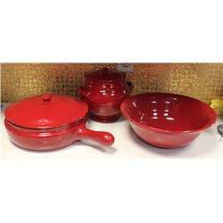 ITALIAN MADE 3 PIECE SET WITH DOUGH RISING BOWL,