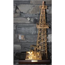 22KT GOLD PLATED SOLAR POWERED MINI OIL DERRICK-