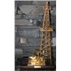 Image 1 : 22KT GOLD PLATED SOLAR POWERED MINI OIL DERRICK-