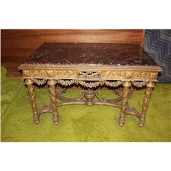 A FINE LOUIS XVI STYLE CENTER TABLE,STANDING ON 8