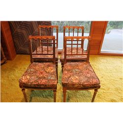 SET OF 4 LOUIS XVI CHAIRS- SAME ERA AS PREVIOUS