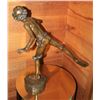Image 3 : SOLID BRONZE SCULPTURE  OF A BOY RUNNING-SIGNED