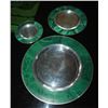 Image 2 : 14 PLACE SETTING OF 3 PIECE MALACHITE DINNER PLATE