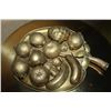 Image 1 : BRASS FRUIT ARRANGEMENT APPLE PATTERNED TRAY