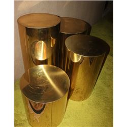 4 BRASS PEDESTALS