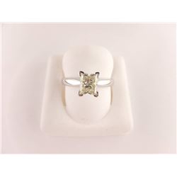 116-11831:14K white gold princess cut diamond solitaire