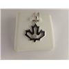 Image 1 : 185-16191:10K white gold Canadian leaf silouette pendant