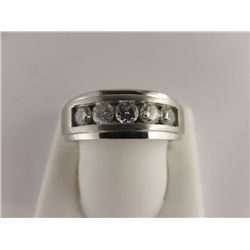 193-15974:14K white gold gents ring