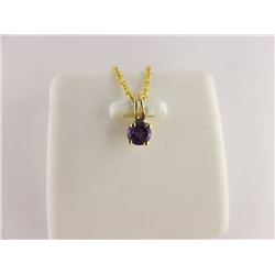 775-11428:10K yellow gold amethyst pendant