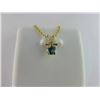Image 1 : 896-11354:10K yellow gold blue topaz pendant