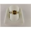 Image 1 : 951-10340:10K yellow gold citrine and diamond ring