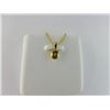 Image 1 : 962-10656:10K yellow gold citrine pendant with chain