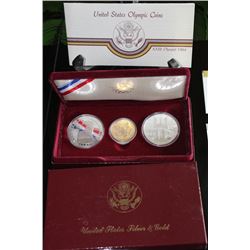 1983,84  OLYMPIC GOLD & SILVER COIN SET-