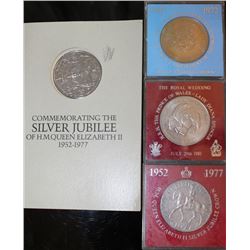 COLLECTION OF 4 ROYAL SOUVENIR COINS- 1947-1972