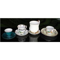 8 -MISCELLANEOUS CHINA CUPS AND SAUCERS