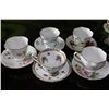 Image 1 : ENGLISH BONE CHINA CUPS & SAUCERS X 5