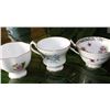 Image 5 : ENGLISH BONE CHINA CUPS & SAUCERS X 5