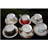 Image 1 : ENGLISH BONE CHINA CUPS AND SAUCERS X 6