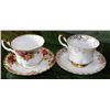 Image 4 : ENGLISH BONE CHINA CUPS AND SAUCERS X 6