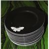 Image 1 : SET OF 12 FITZ & FLOYD BREAD PLATES "MIDNIGHT