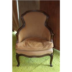 PAIR OF DOE SKIN FRENCH PROVINCIAL CHAIRS