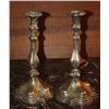 Image 1 : PAIR OF PEWTER? CANDLE STICKS