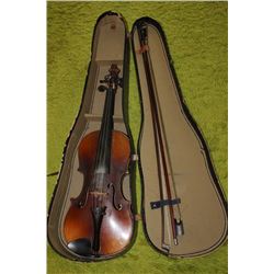 CZECH VIOLIN WITH 2 BOWS AND CASE.AT LEAST 100