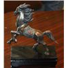 Image 1 : HORSE STATUETTE GOLD PLATE ON SILVER PLATE WITH