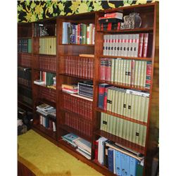 2 BOOKCASES  WITH CONTENTS; LAW BOOKS, ENCYCLO-