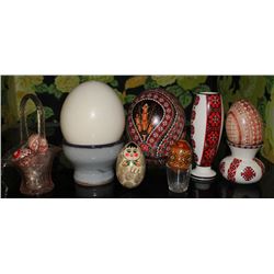 COLLECTION OF RUSSIAN & UKRANIAN EGGS ETC.