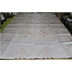 100% SILK TABLE CLOTH  70 " X 103" WITH 12 COTTON