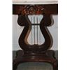 Image 2 : MAHOGANY LYRE BASED TABLE WITH MARBLE TOP