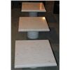 Image 1 : 3 PIECE SET OF MARBLE GRADUATED END TABLES