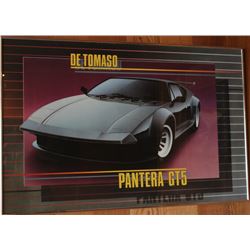 DE TOMASO- PANTERA GT5 FRAMED POSTER-34 1/2" X
