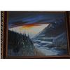 Image 2 : FRAMED PALLETTE PAINTING OF BC MOUNTAIN SCENE