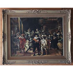 FRAMED OIL ON CANVAS NOTE DAMAGE BY EVERT