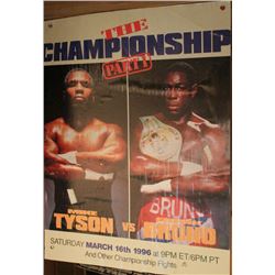 MIKE TYSON VS FRANK BRUNO FIGHT POSTER
