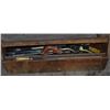 Image 1 : WOODEN TOOLBOX AND CONTENTS