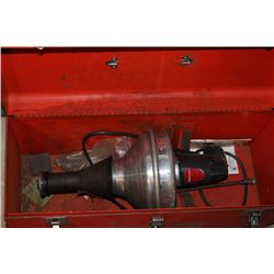 RIGID PIPE & DRAIN CLEANER WITH 1 3/8" X35' CABLE