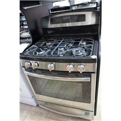 GE FREE STANDING SELF CLEAN WITH WARMING DRAWER